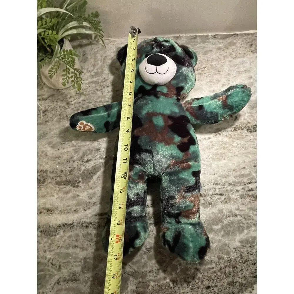 Build a Bear Green Camouflage Teddy Bear 16" Plush Camo Stuffed Animal Toy BABW - Picture 4 of 4